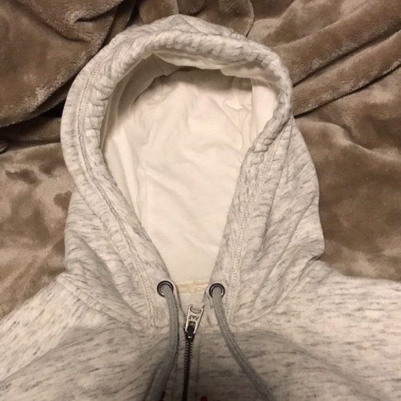 Abercrombie & Fitch grey womens zip hoodie Large - Picture 4 of 10